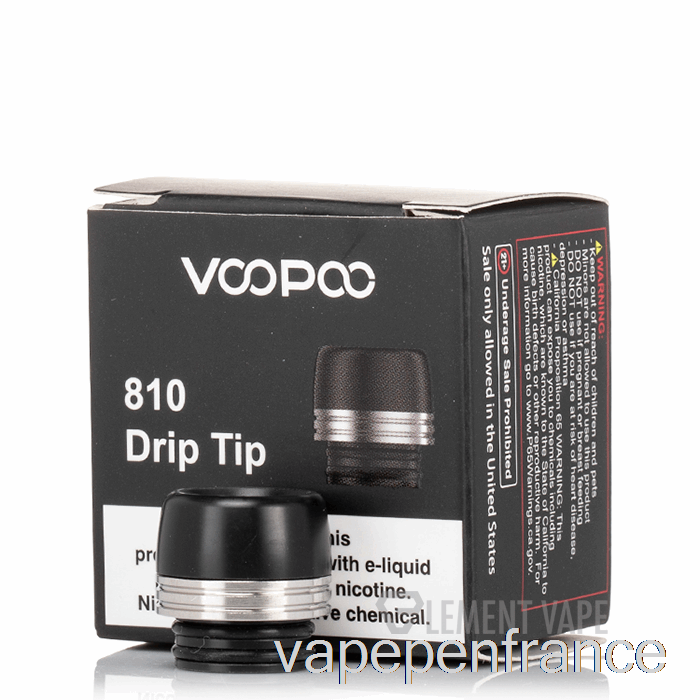 Voopoo 810 Drip Tip Stylo Vape Argent Noir